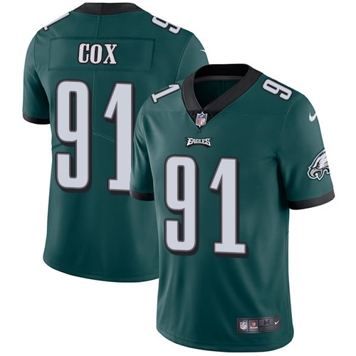 Youth Philadelphia Eagles #91 Fletcher Cox Green Vapor Untouchable Limited Stitched Football Jersey